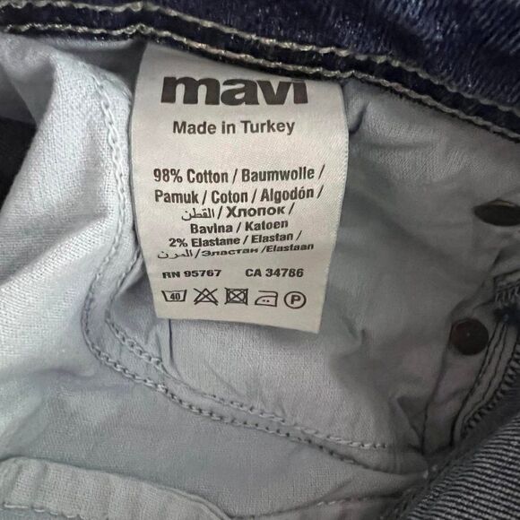 Mavi Tess Distressed Embroidered High-Rise Skinny Jeans Size 27 - Picture 8 of 10